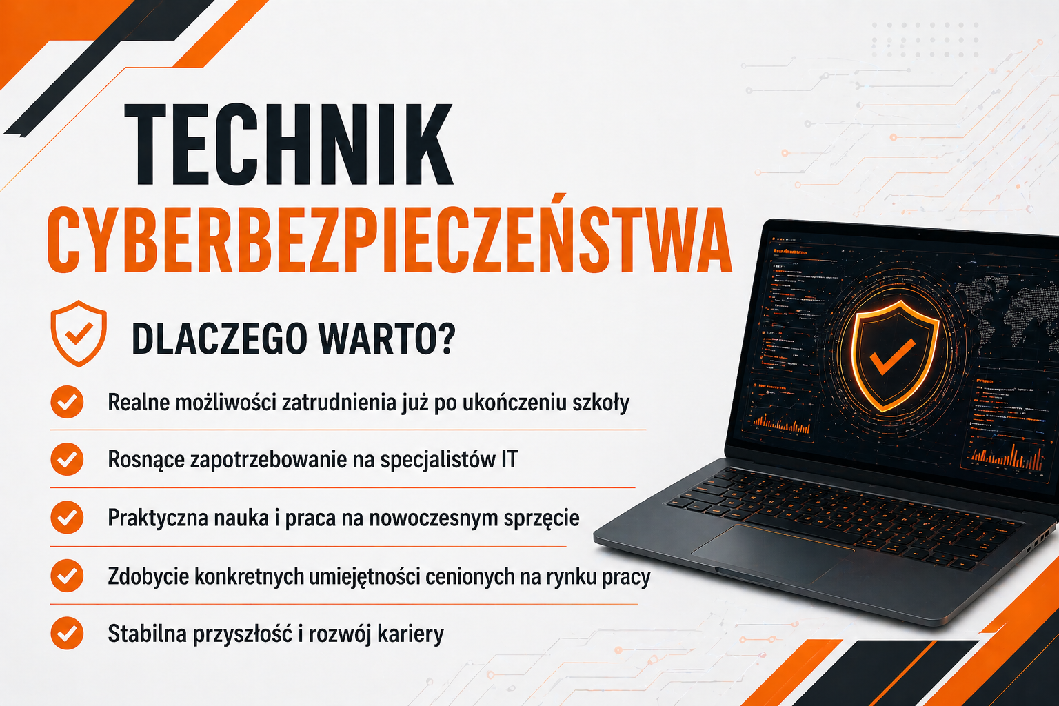 Dlaczego warto postawić na Technik cyberbezpieczeństwa? 