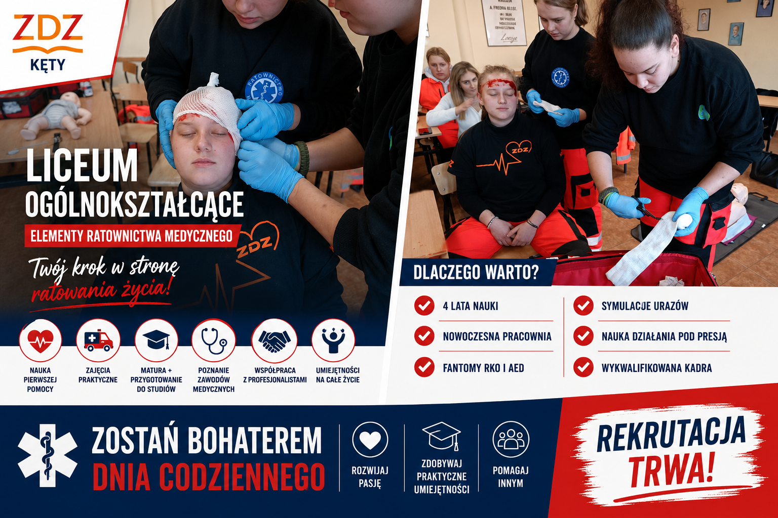 Liceum Ogólnokształcące – specjalność elementy ratownictwa medycznego