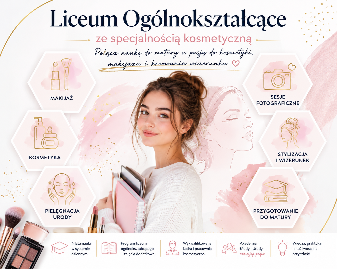 Liceum Og&oacute;lnokształcące w Andrychowie ZDZ w Katowicach ze specjalnością kosmetyczną 