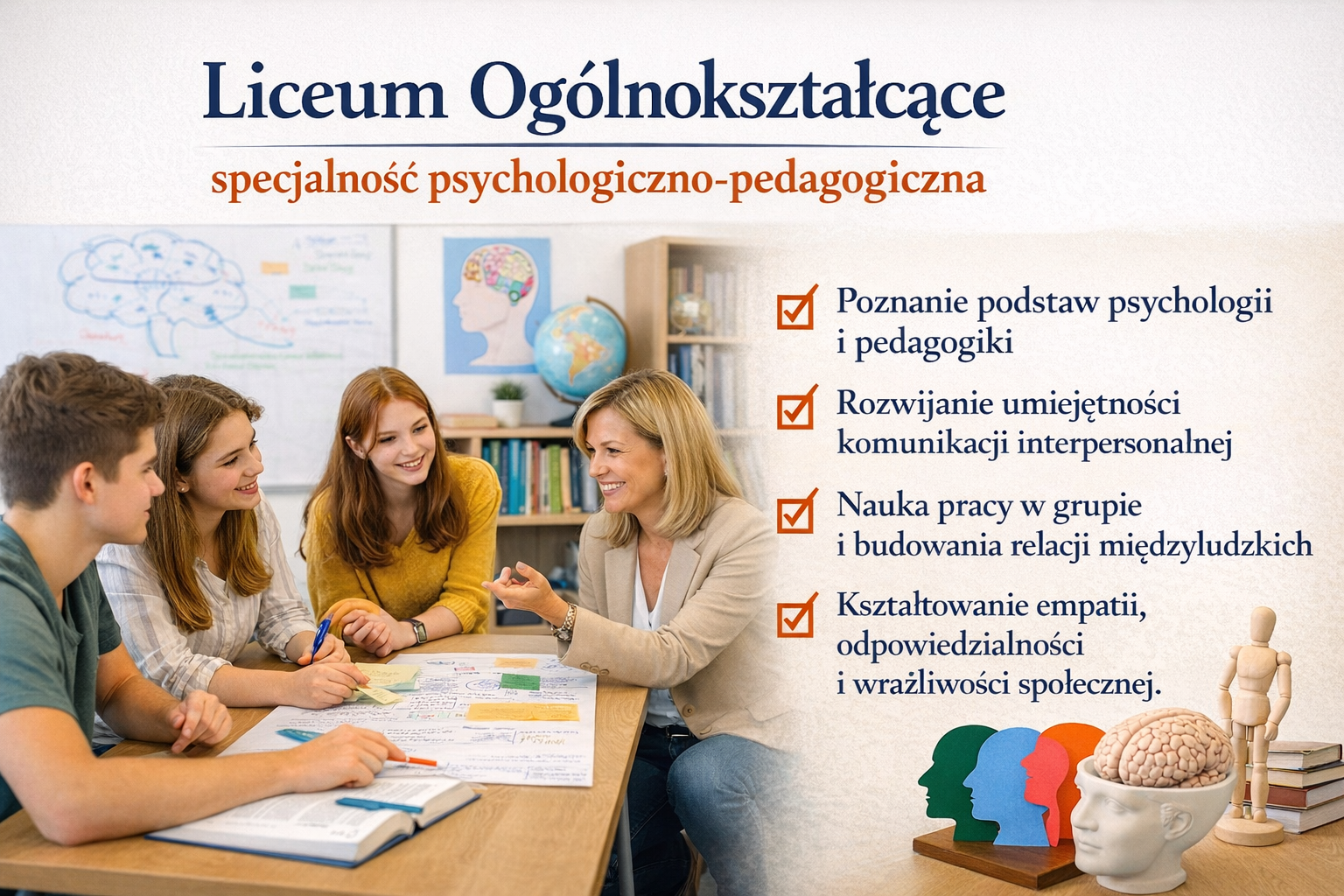 Specjalność psychologiczno-pedagogiczna w liceum w Andrychowie ZDZ w Katowicach. Czego się nauczysz