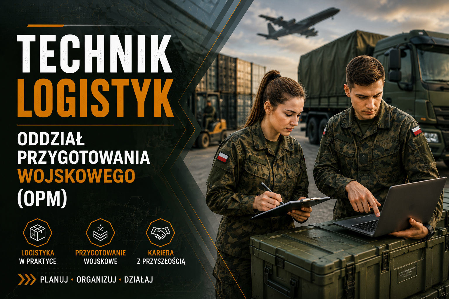 Technik logistyk &ndash; Oddział Przygotowania Wojskowego (OPW) w Technikum w Andrychowie. Kształcenie łączące logistykę, organizację transportu i przygotowanie do służby wojskowej.