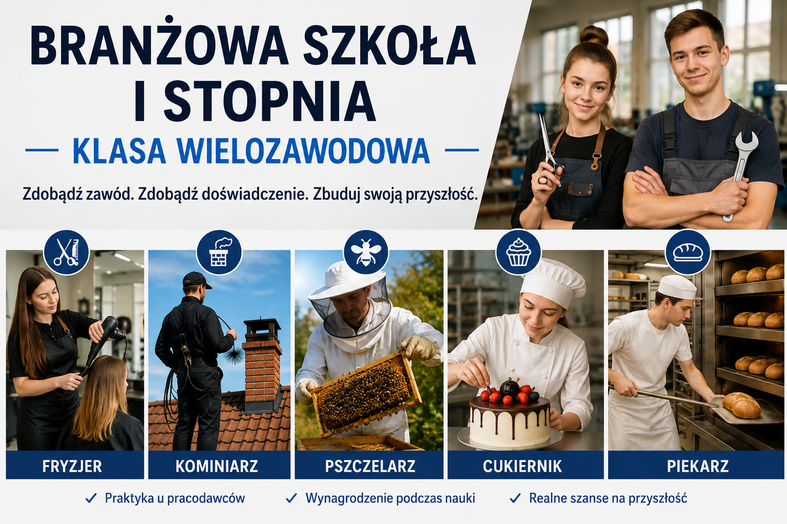 Klasa wielozawodowa w Branżowej Szkole I Stopnia w Ustroniu ZDZ w Katowicach