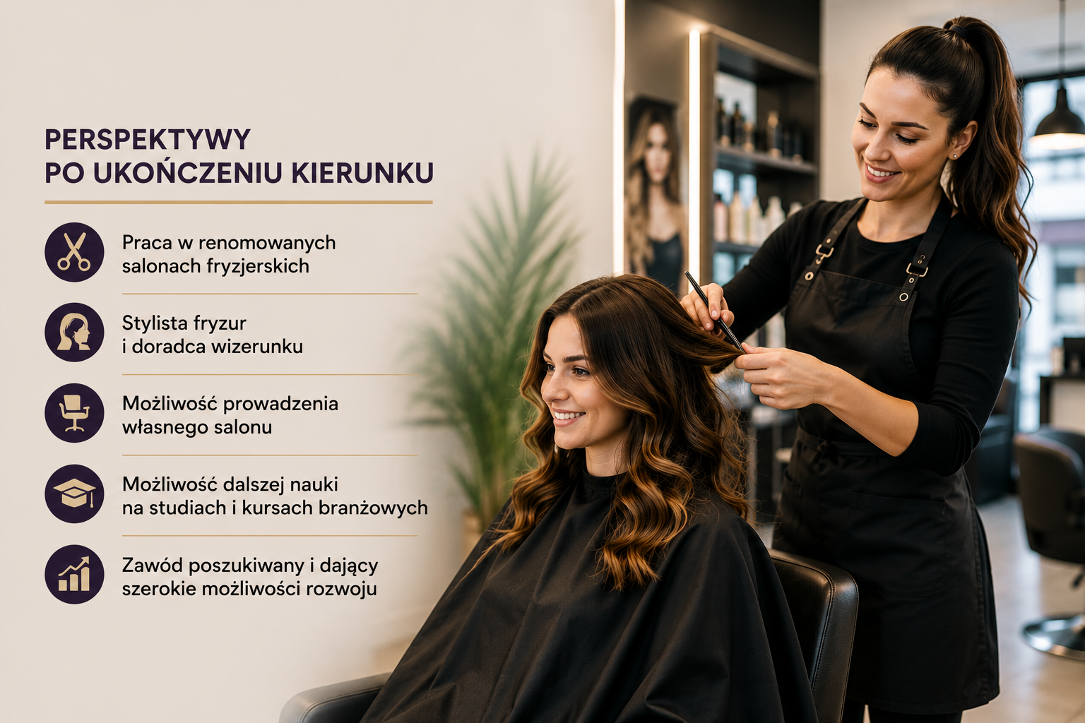 Absolwent kierunku technik usług fryzjerskich – możliwości kariery zawodowej