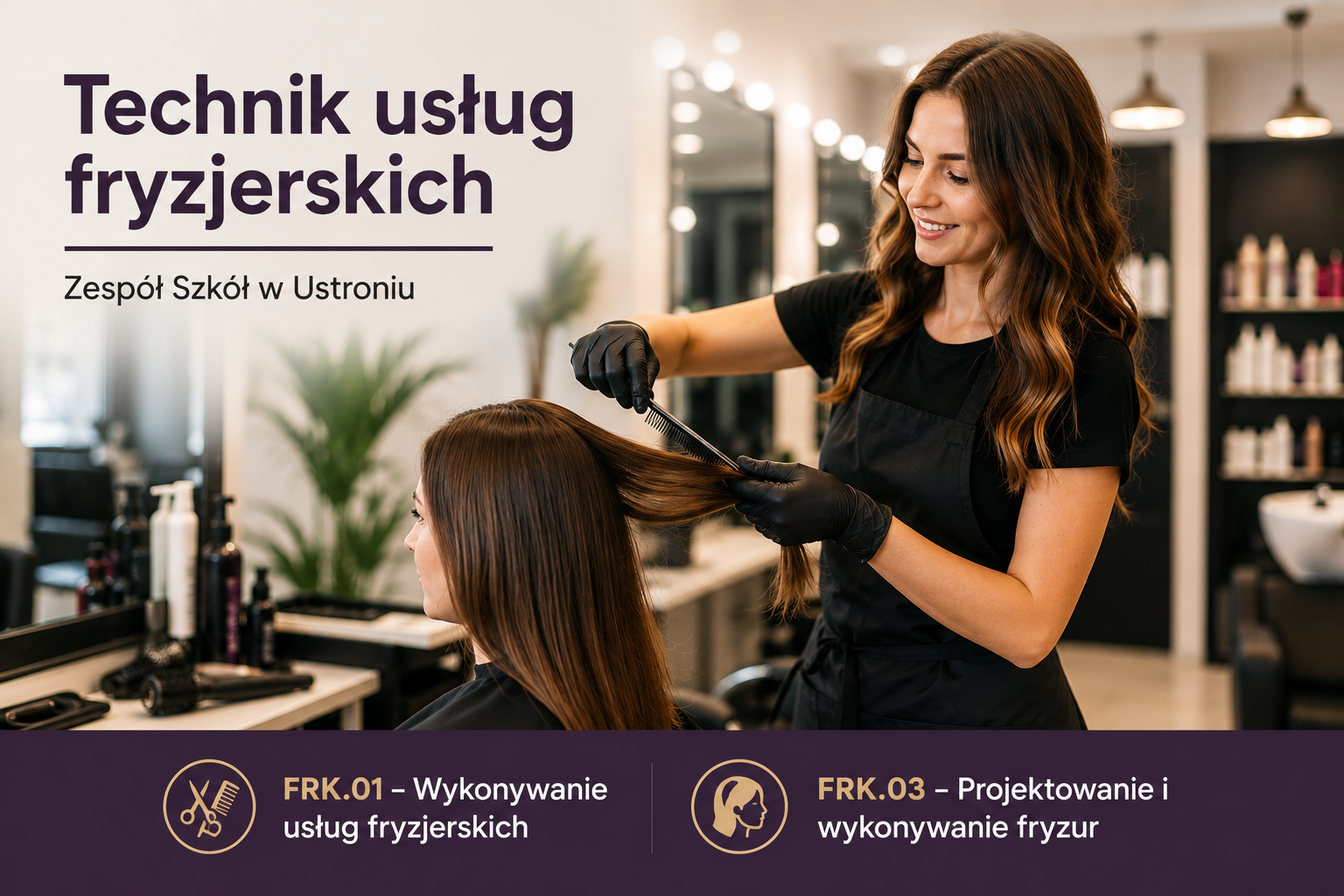 Technik usług fryzjerskich – nauka w Technikum Zespołu Szkół w Ustroniu