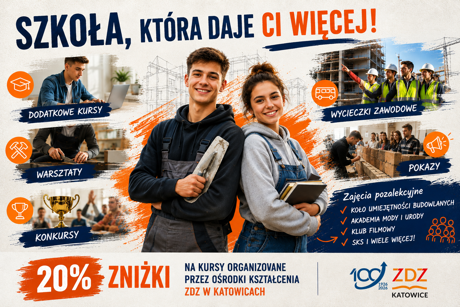 Branżowa Szkoła I Stopnia w Andrychowie ZDZ Katowice – dodatkowe kursy, warsztaty, konkursy i zajęcia pozalekcyjne dla uczniów.