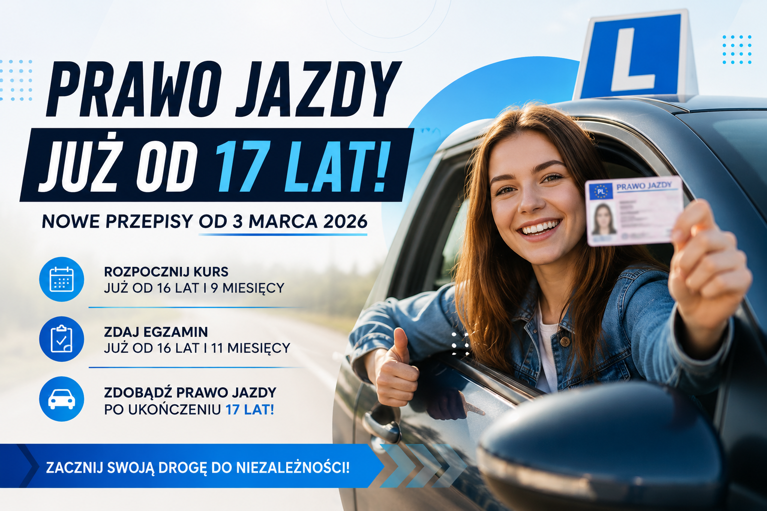 Kurs prawa jazdy kat. B w Katowicach – nowe przepisy pozwalają uzyskać prawo jazdy już od 17. roku życia w CKZ w Katowicach