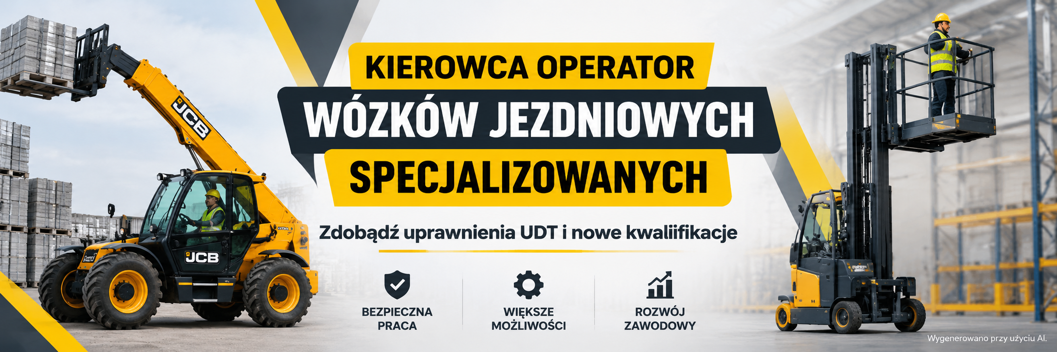 Kierowca operator wózków jezdniowych specjalizowanych – kurs i uprawnienia UDT, Ośrodek Kształcenia Zawodowego w Dąbrowie Górniczej ZDZ w Katowicach