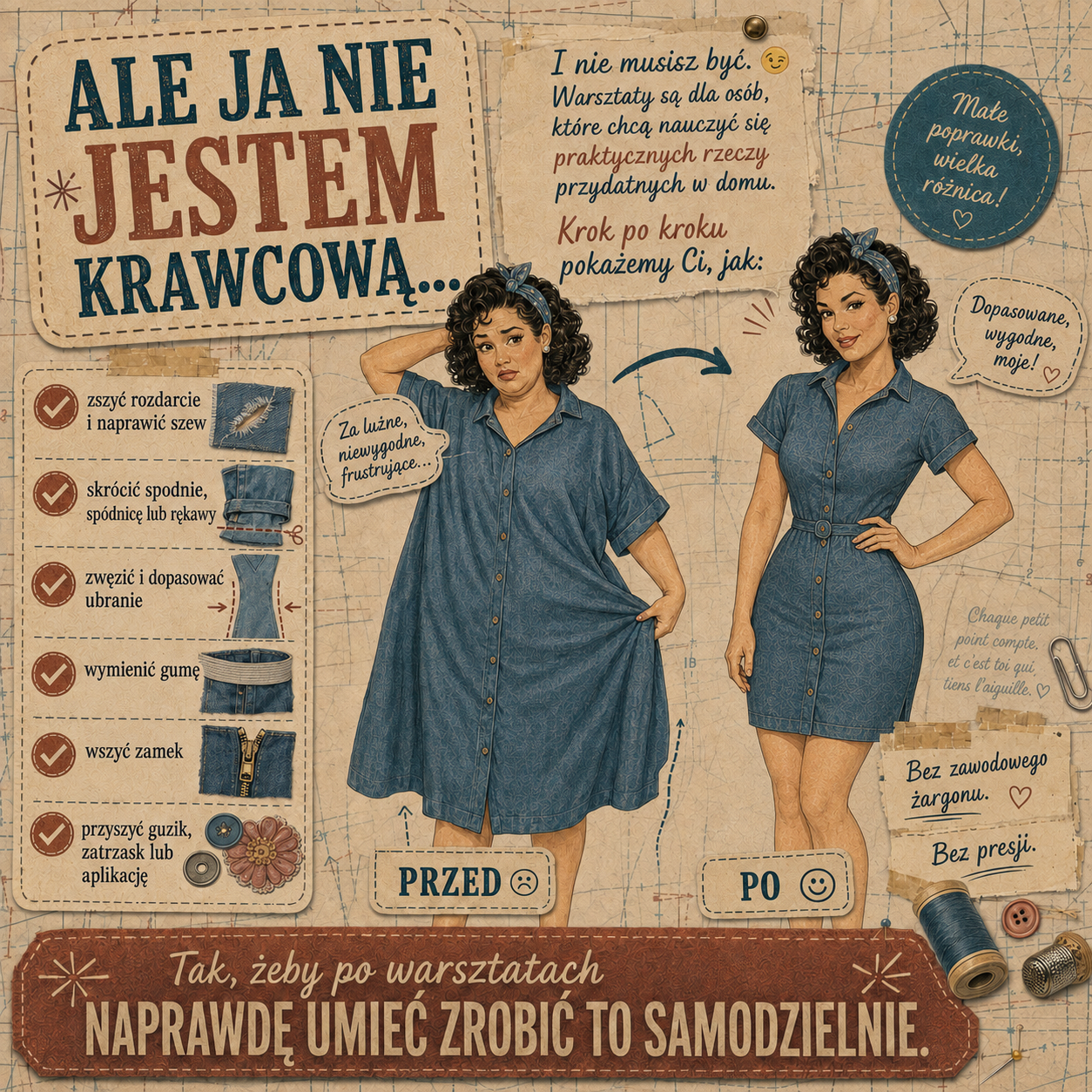 krawieckie metamorfozy warsztaty