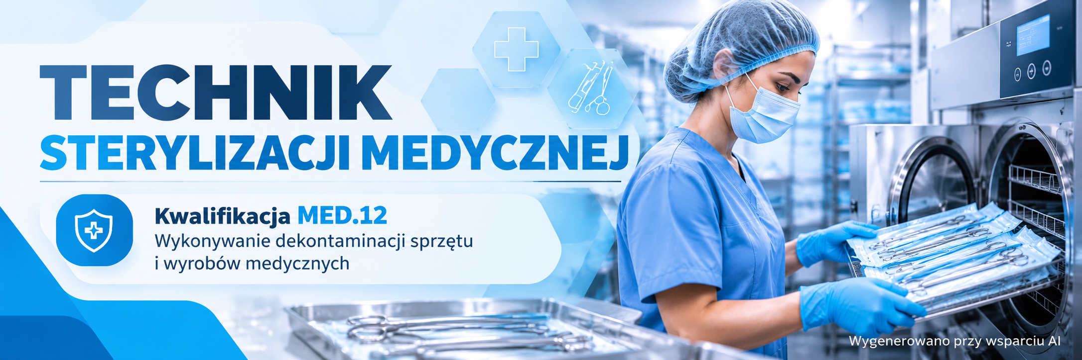 Technik sterylizacji medycznej w Niepublicznym Medycznym Studium Zawodowym w Suchej Beskidzkiej Zakładu Doskonalenia Zawodowego w Katowicach – kwalifikacja MED.12 i dekontaminacja sprzętu oraz wyrobów medycznych
