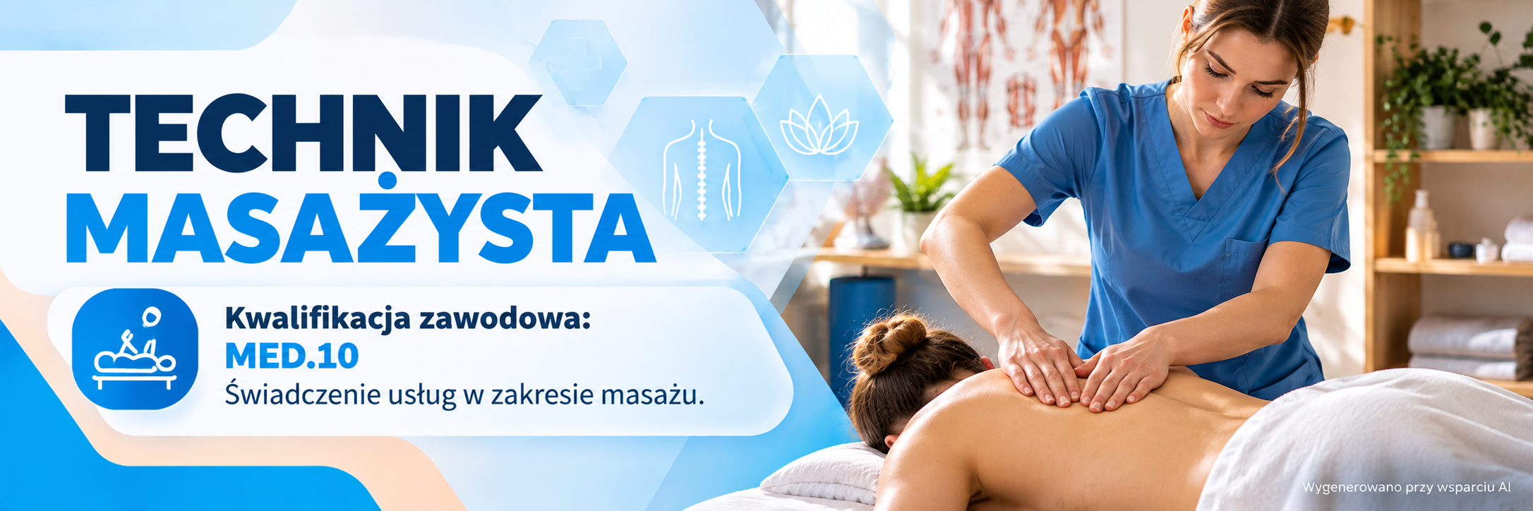 Technik masażysta w Niepublicznym Medycznym Studium Zawodowym w Suchej Beskidzkiej ZDZ w Katowicach &ndash; kwalifikacja MED.10 Świadczenie usług w zakresie masażu