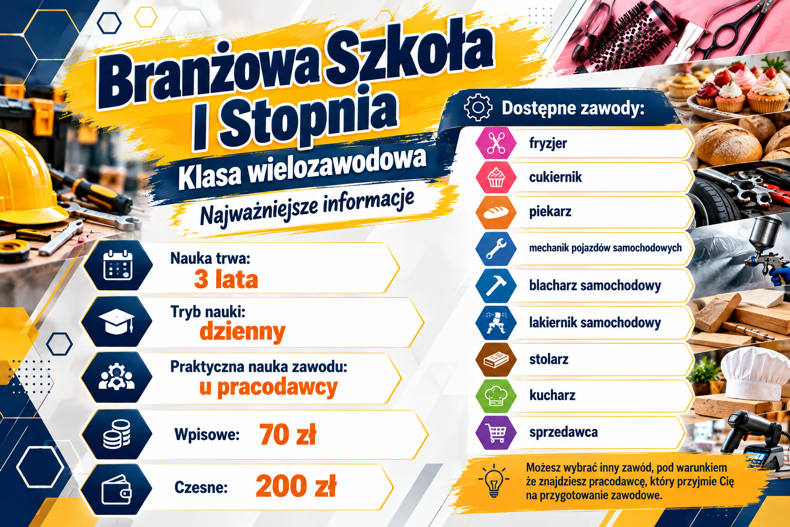 Branżowa Szkoła I Stopnia klasa wielozawodowa w Tychach ZDZ w Katowicach – najważniejsze informacje