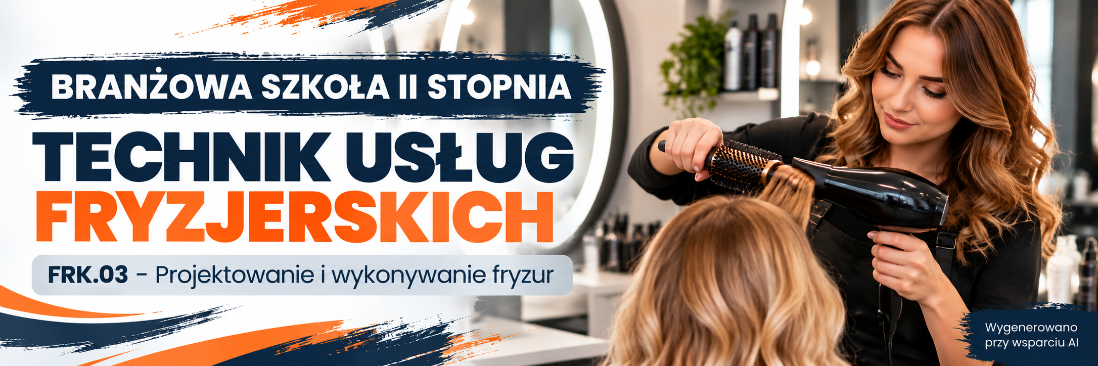 Branżowa Szkoła II Stopnia w Trzebini ZDZ w Katowicach – Technik usług fryzjerskich, kwalifikacja FRK.03