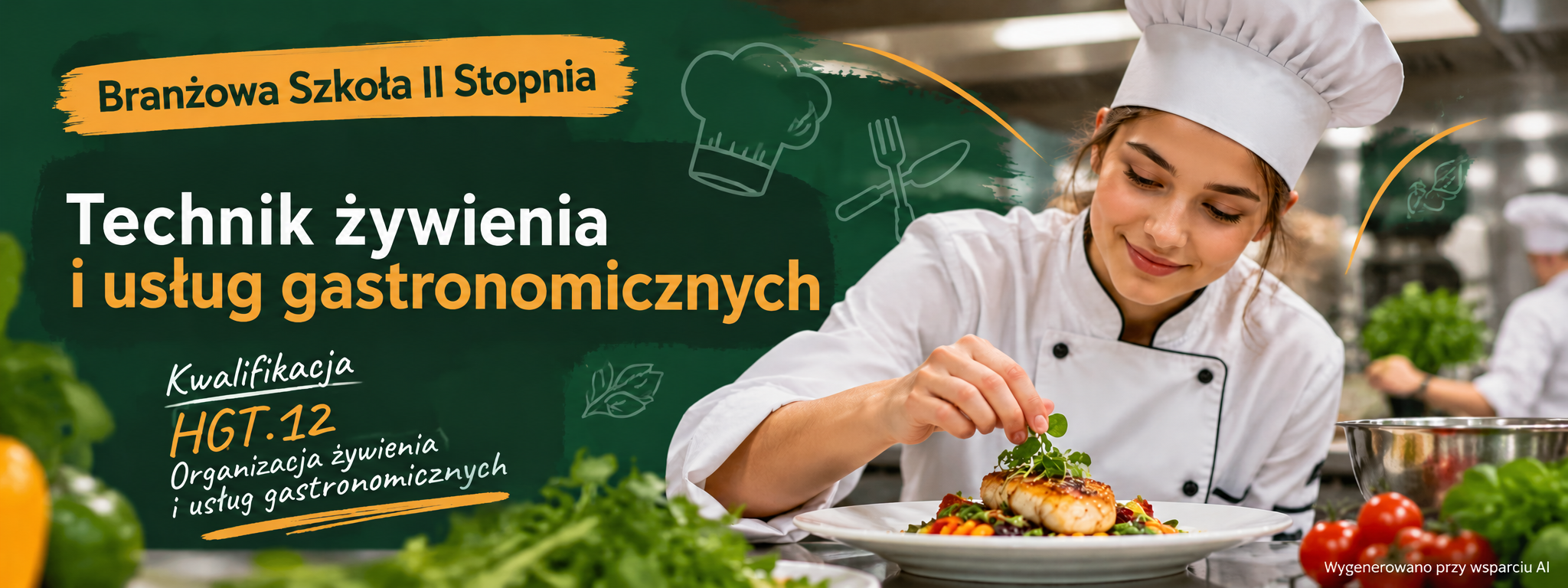 Branżowa Szkoła II Stopnia w Trzebini ZDZ w Katowicach &ndash; technik żywienia i usług gastronomicznych, kwalifikacja HGT.12 &ndash; Organizacja żywienia i usług gastronomicznych.