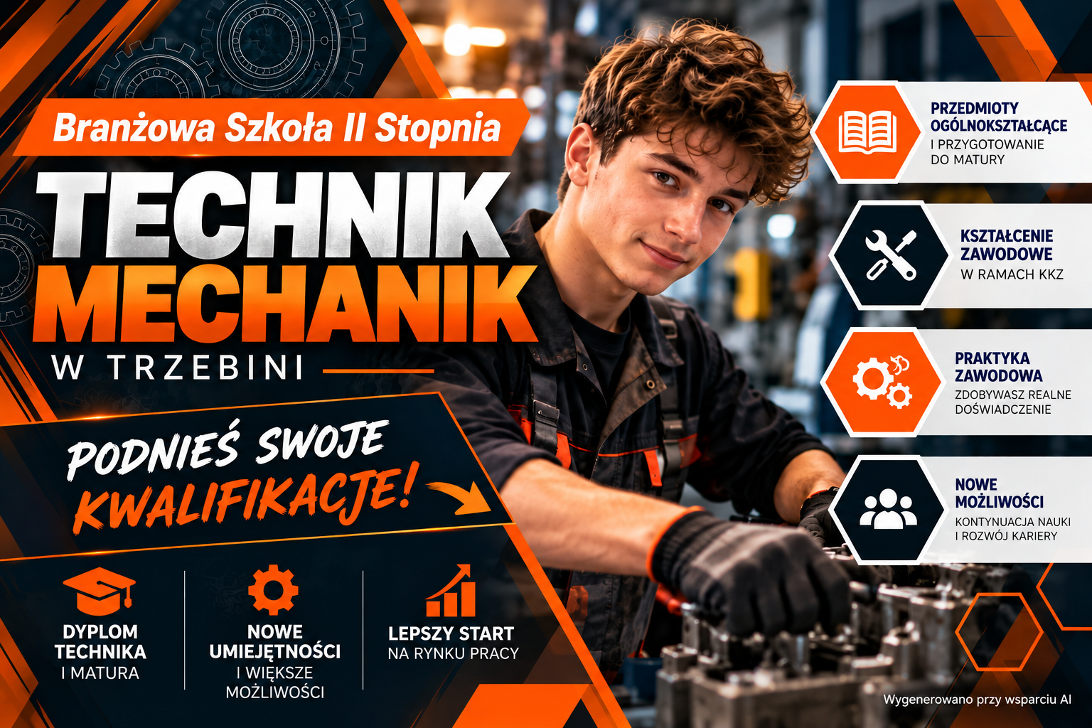 Branżowa Szkoła II Stopnia w Trzebini ZDZ w Katowicach – Technik mechanik MEC.09 i podnoszenie kwalifikacji zawodowych