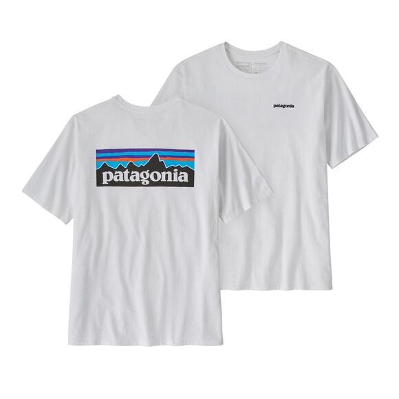 Koszulka męska PATAGONIA P-6 Logo S/S POS WBS23_38504_WHI miniaturka