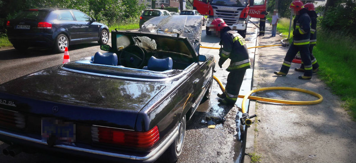 Pożar Mercedesa 350 SL w Bielsku – jak ustrzec klasyka przed niebezpieczeństwem?
