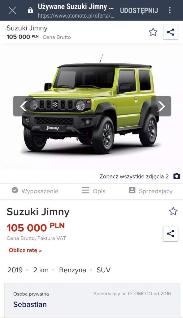 Suzuki Jimny z Niemiec