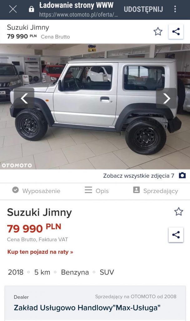 nowy Suzuki Jimny 
