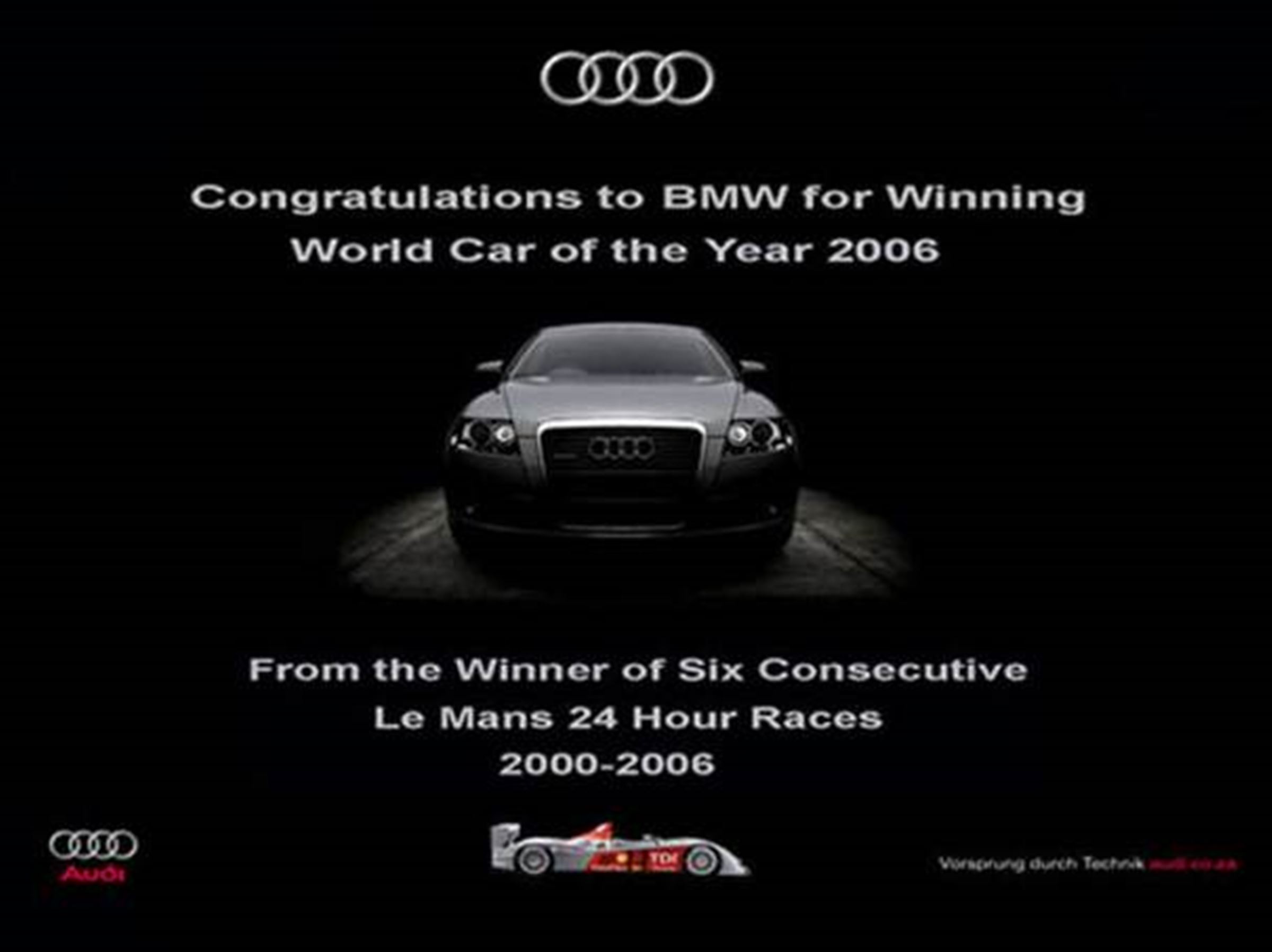 Audi BMW reklamy 