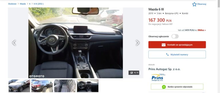 Fabrycznie nowa Mazda 6 z instalacją LPG czy to ma sens?