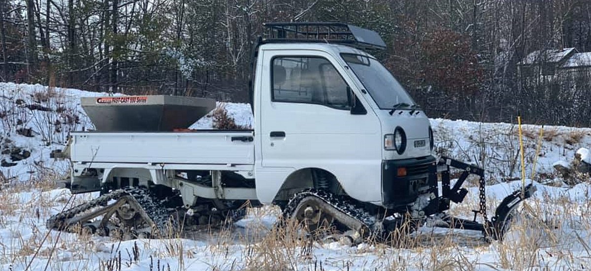 Suzuki Carry przerobione na pług śnieżny? Nie potrzebuję