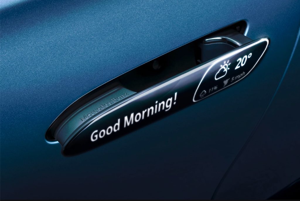 klamka z wyświetlaczem Mercedes 