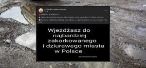 Dziurawe drogi w Łodzi