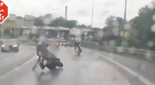 motocykliści na plamie