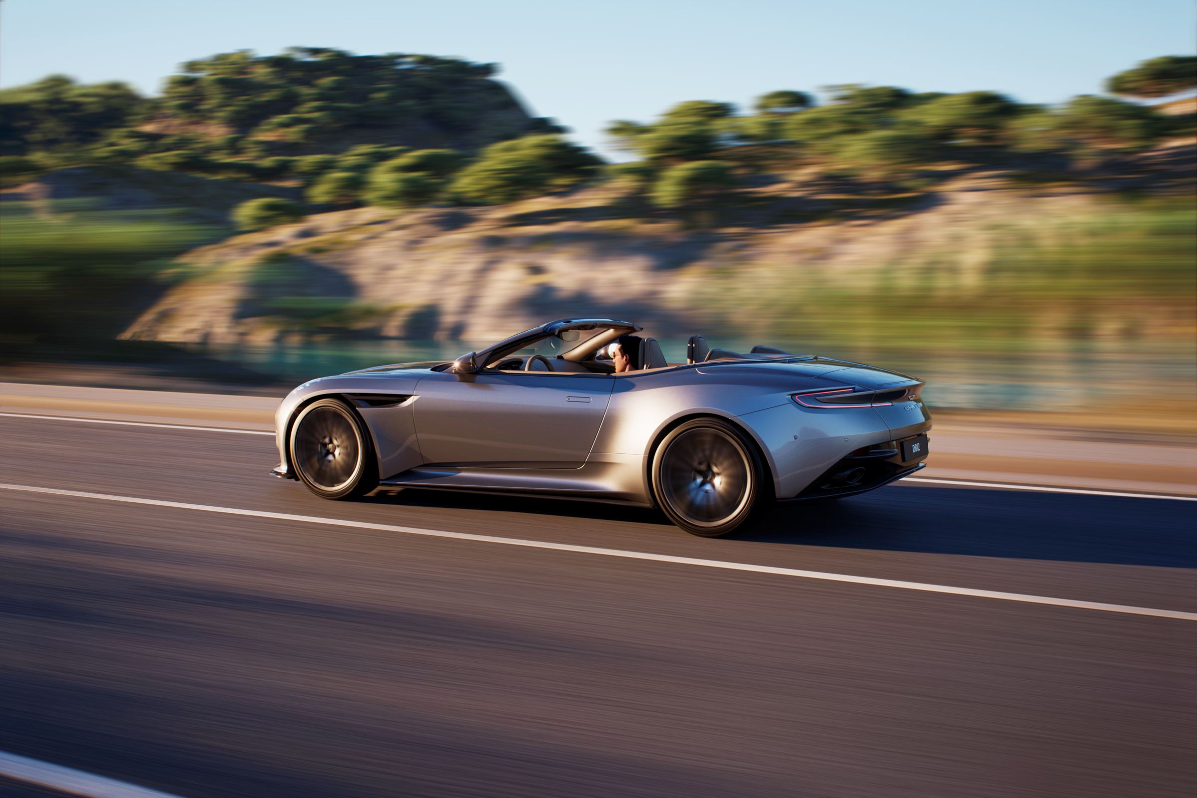 Oto nowy Aston Martin DB12 Volante. James Bond musi trzymać się za tupecik, bo mu go zwieje