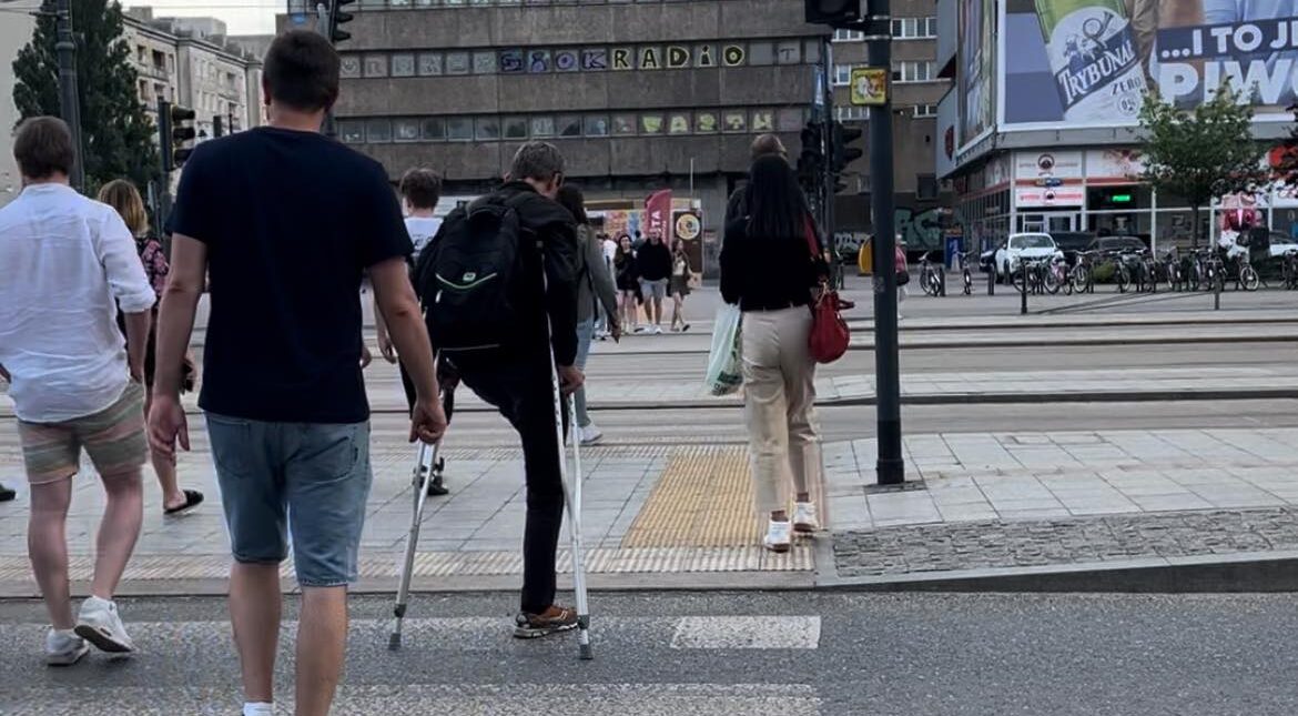 Przejście dla pieszych niepełnosprawny Łódź