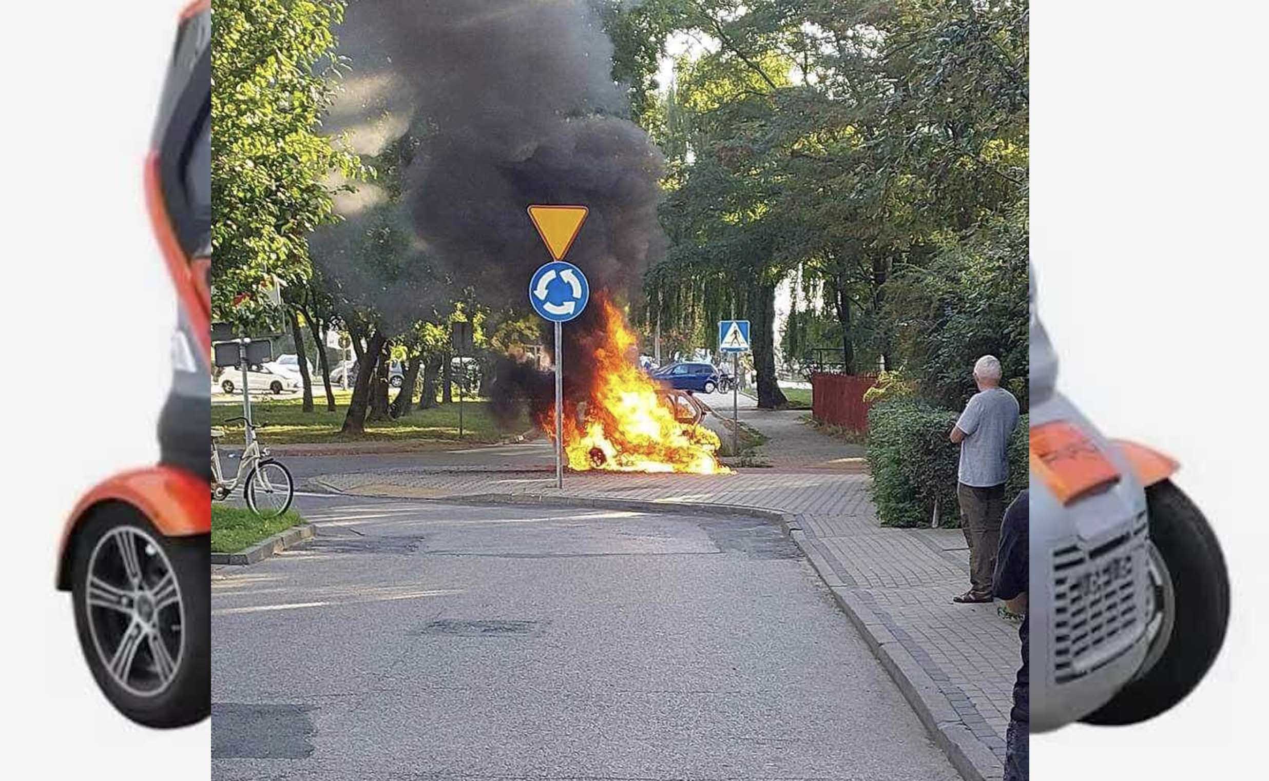 Pożar EV Skierniewice