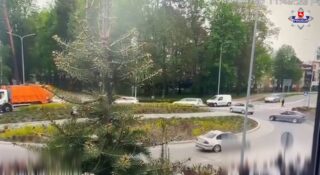 Maturzyści nie zdali egzaminu z driftu na rondzie. Policjanci wystawili słabe noty