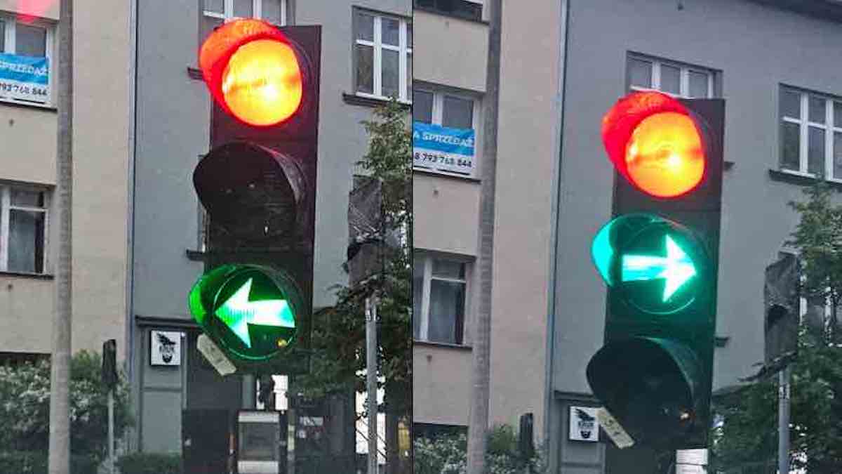 W Krakowie postawili nielegalny sygnalizator świetlny. Nikt go nie rozumiał, aż ktoś w końcu zrozumiał