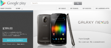 Google rozpoczyna sprzedaż Galaxy Nexusa w Google Play i rzuca rękawicę amerykańskim operatorom