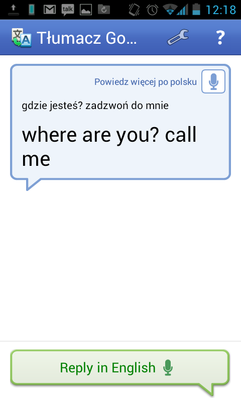 Tłumaczenie tekstu za pomocą Aparatu Google