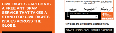 Civil Rights Captcha wykaż się współczucię aby udowodnić, że się nie jesteś botem