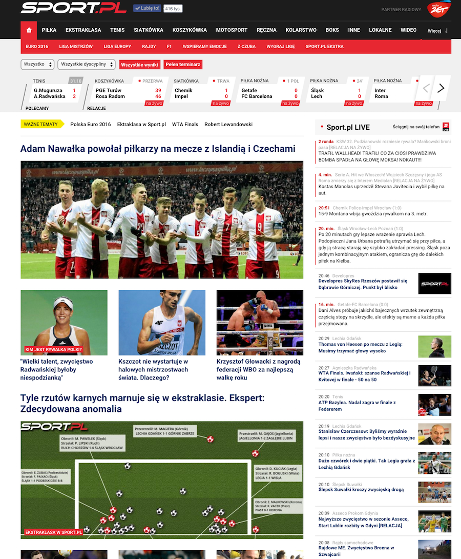 Nowy Sport.pl rynku nie szokuje, ale zmniejsza poziom jego obciachu