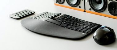 Microsoft Sculpt Ergonomic Desktop.