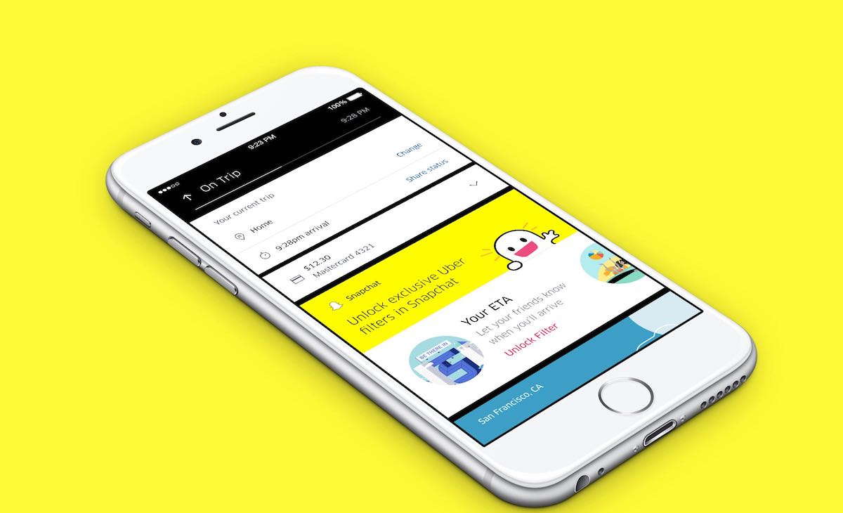 Uber Snapchat Filtry