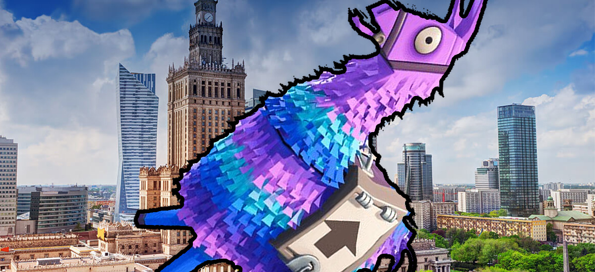 Prawdziwe lamy z Fortnite pojawiają się i znikają w Warszawie