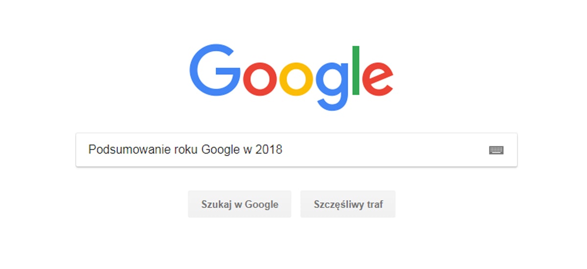 Google summary in 2018
