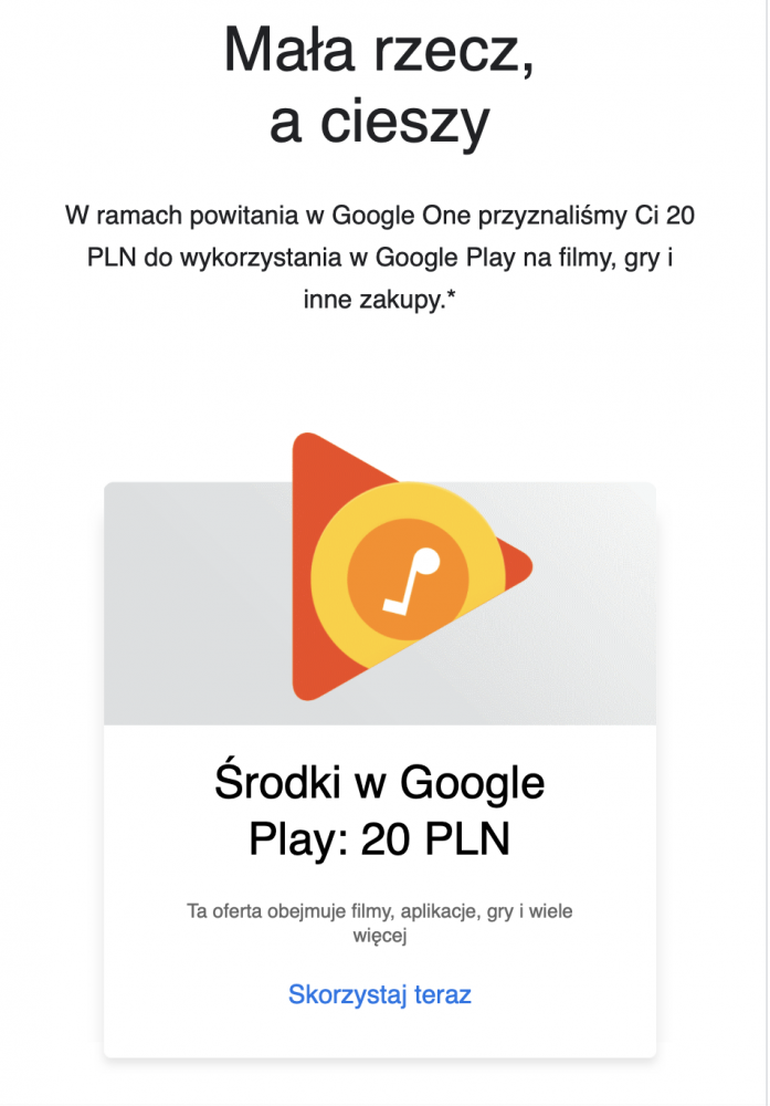 Google One in Poland - price, opinions.