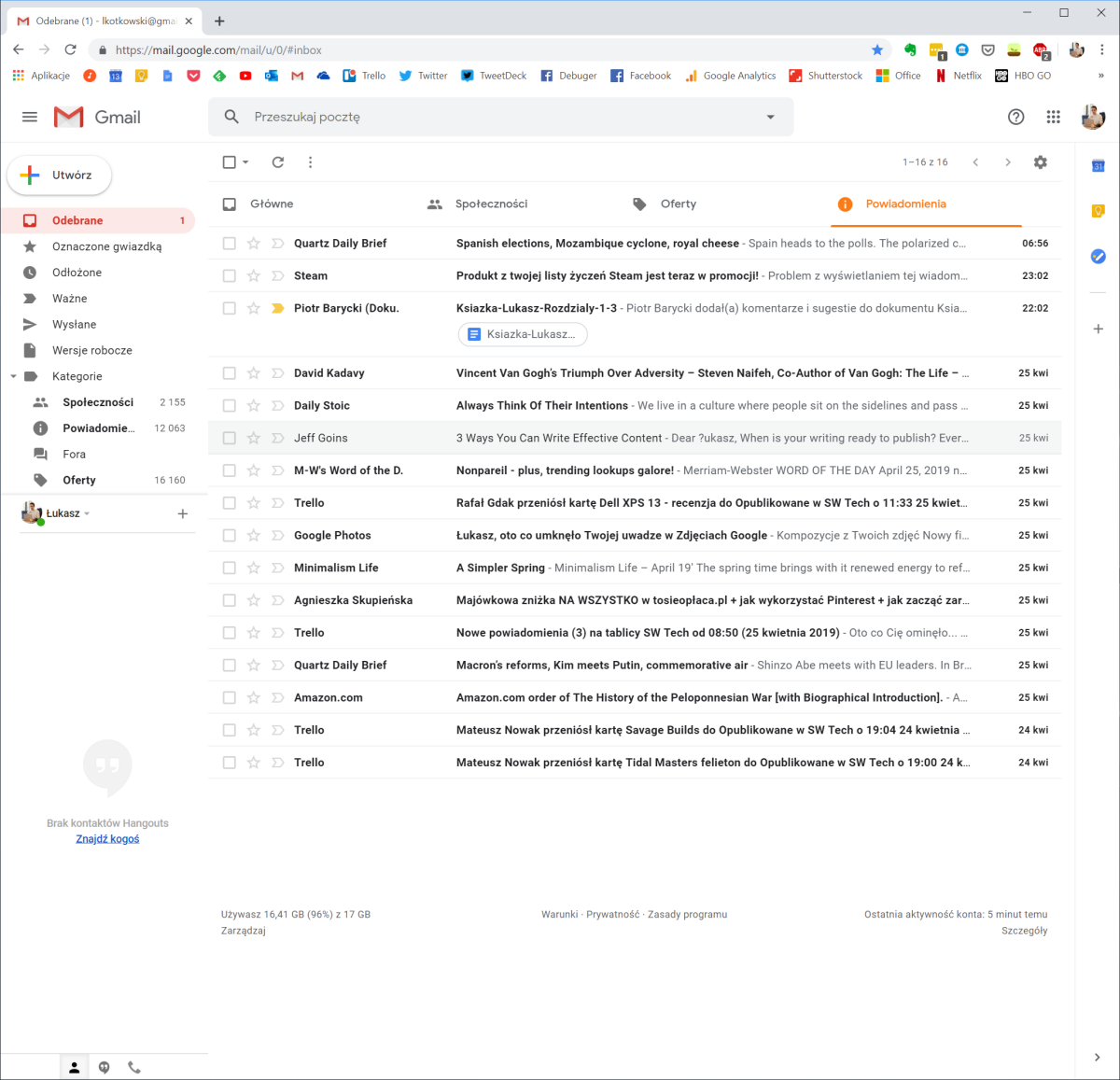 This is what Gmail looks like. It's nasty