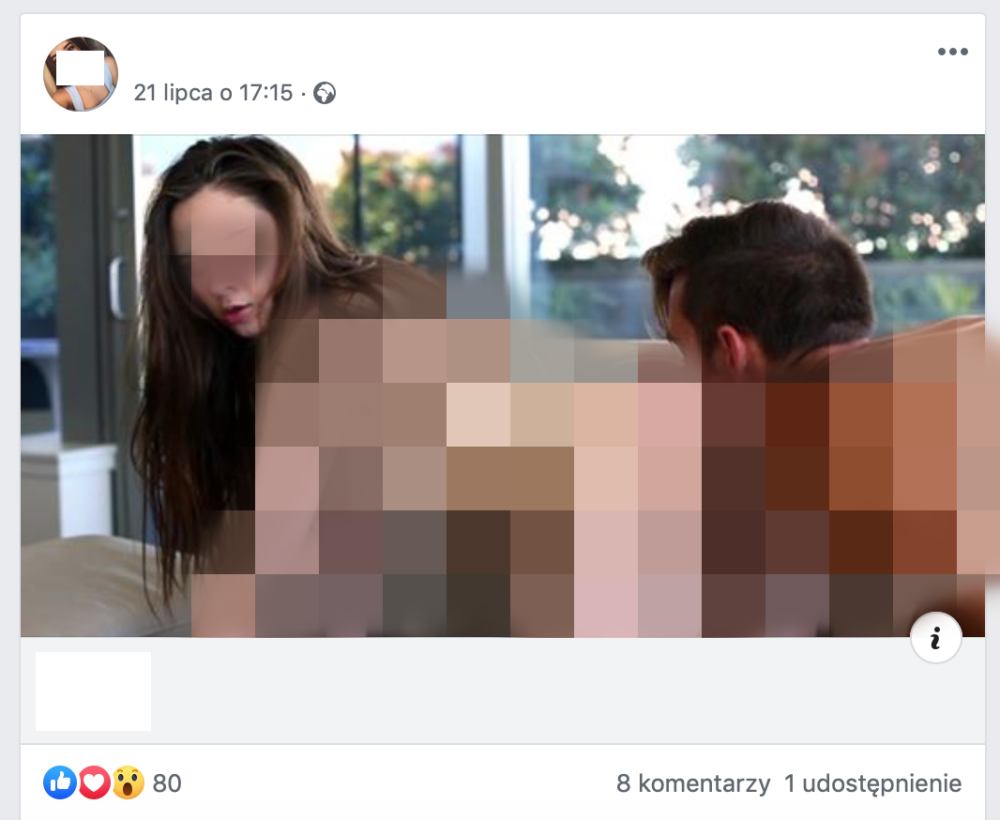 Fasdok - The Facebook profile turned into a porn page. Moderation reacted ...