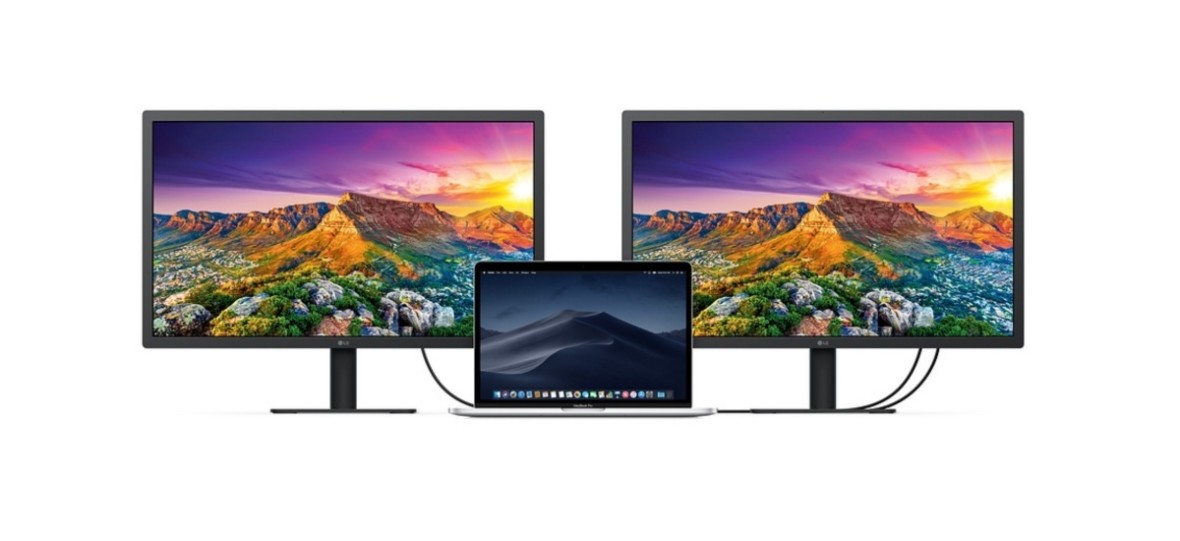 podłącz dwa monitory do komputera Mac pro