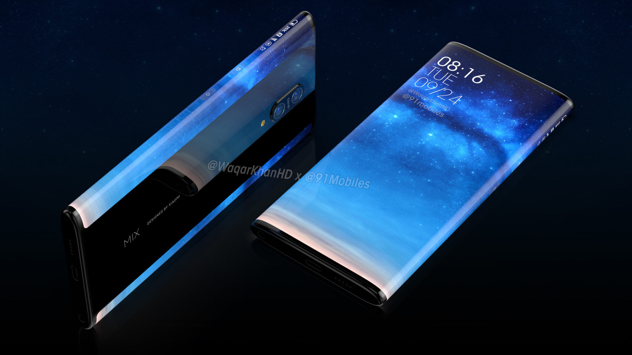 Xiaomi Mi Mix 4 with a screen overlapping the back. The Chinese loved ...