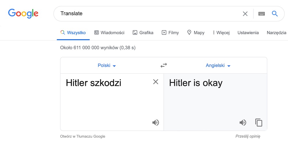 Google translate 7 hitler