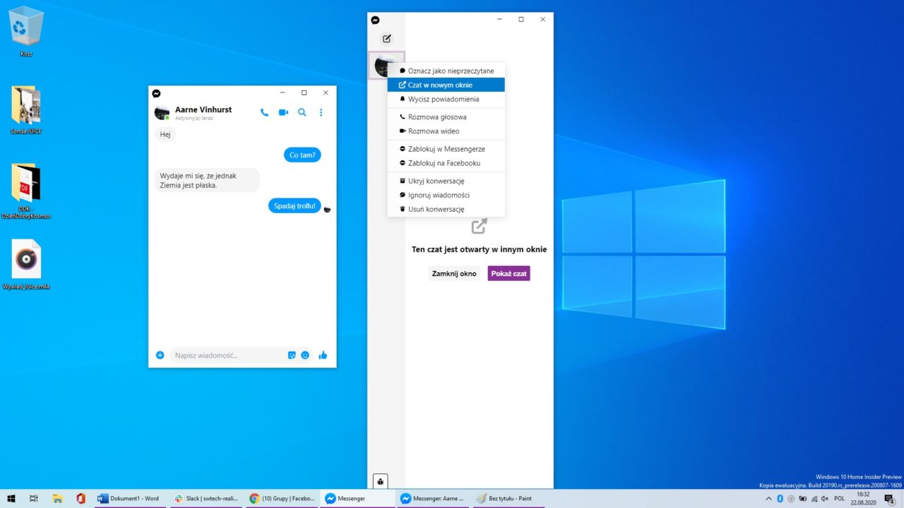 Messenger for Windows and Mac just made more sense. Here is the chat