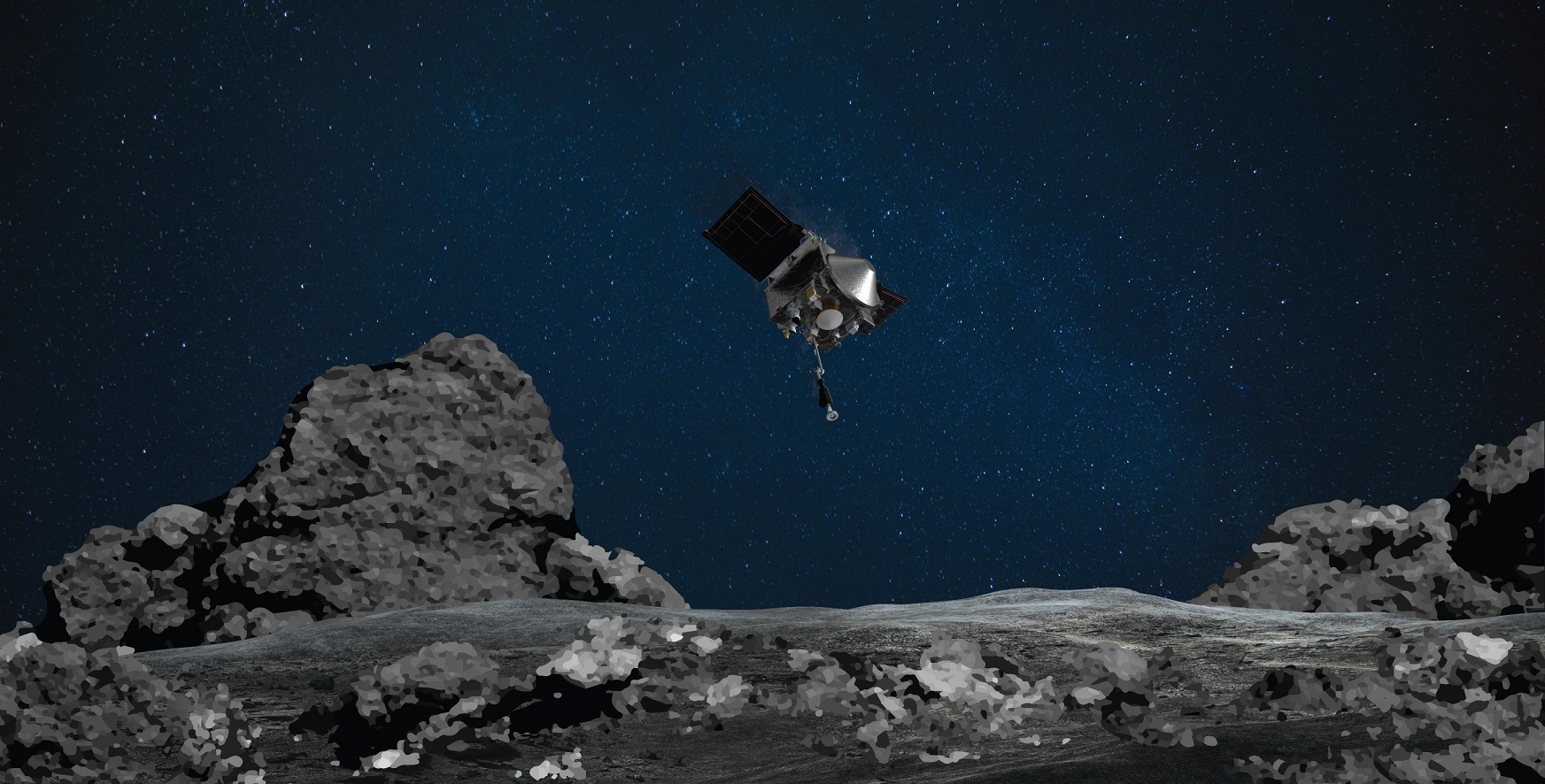 Already on Tuesday, the OSIRIS-REx probe will bounce off the surface of the Bennu asteroid.  This is a risky maneuver