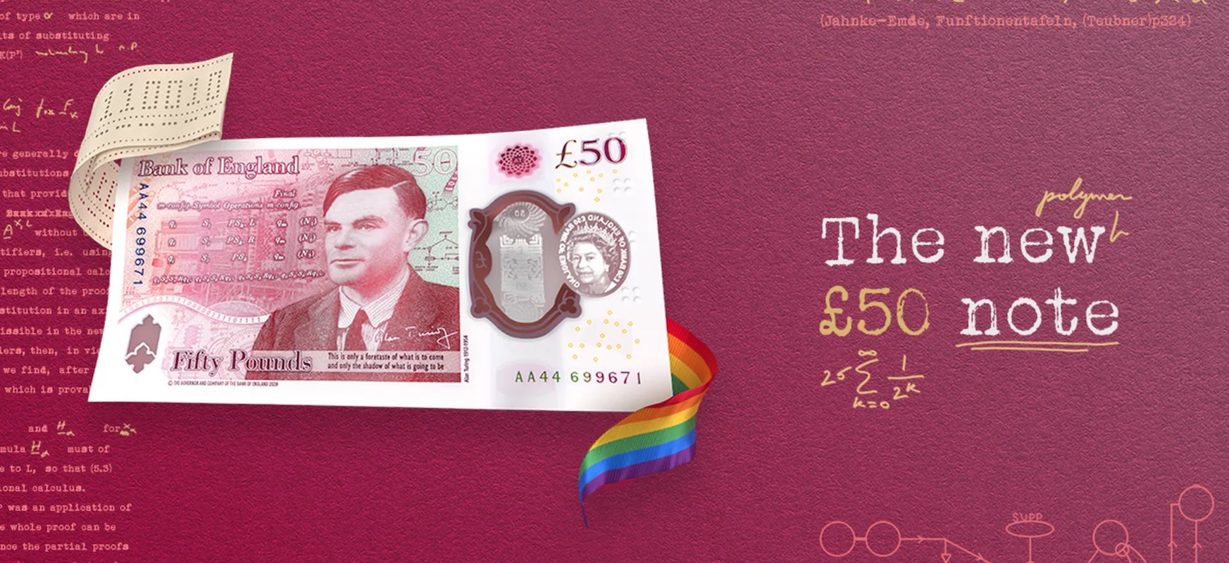 Alan Turing ma swój banknot, a na nim easter eggi